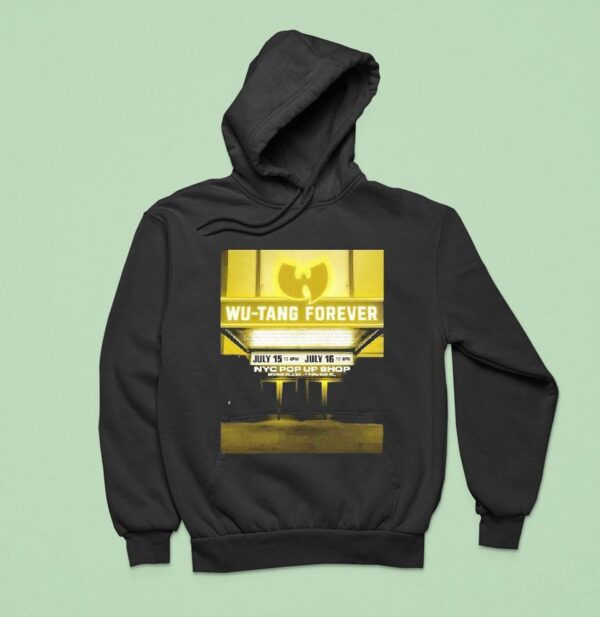 Wu Tang Clan Pop Up At Irving Plaza In New York On July Yellow Neon Marquee Hoodie