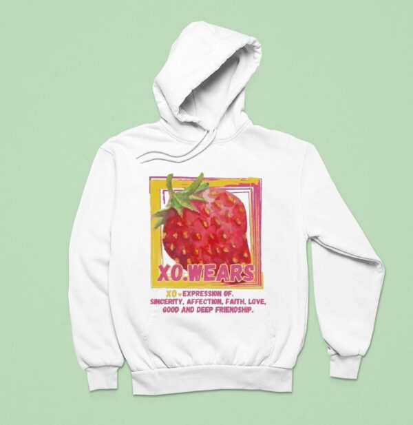 Xo Wears All Alone Strawberry Expression Of Sincerity Affection Faith Love Good And Deep Friendship Hoodie