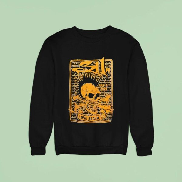 Vans Warped Tour Event In Long Beach California On July Skull Sweatshirt