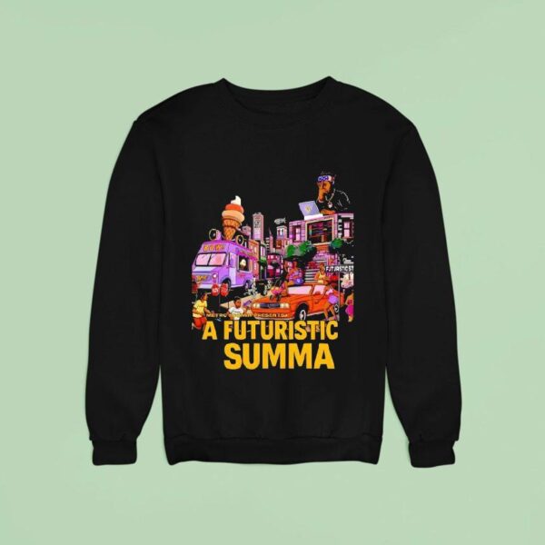 A Futuristic Summa Rap Album Cover Street Art Cartoon Hip Hop Sweatshirt