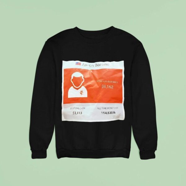 Aaron Barone Total Live Earnings Dollars Sweatshirt