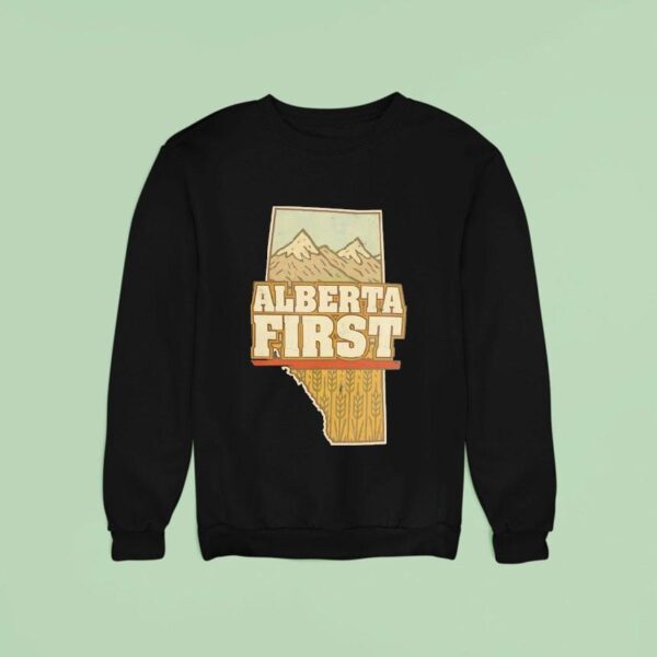 Alberta First Map Vintage Sweatshirt