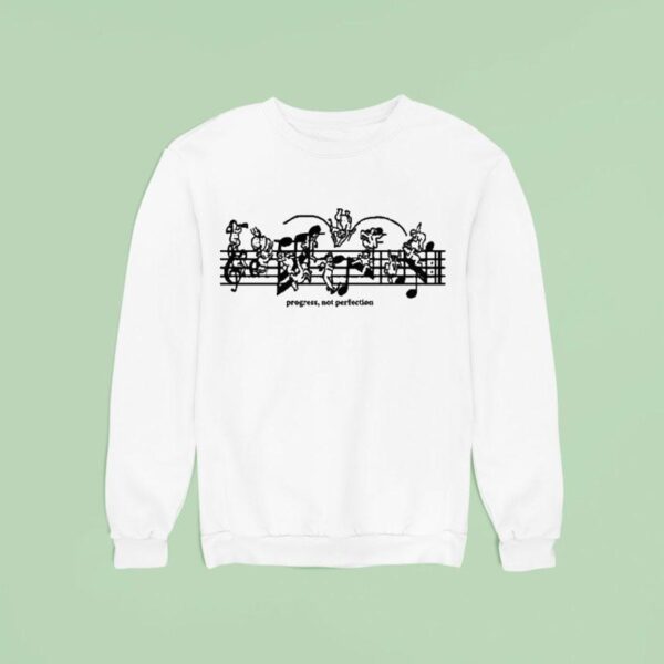 Ally Beardsley Wearing Progress Not Perfection Sweatshirt