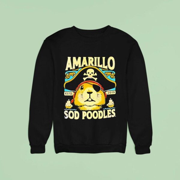 Amarillo Sod Poodles Prairie Dog Pirate Sweatshirt