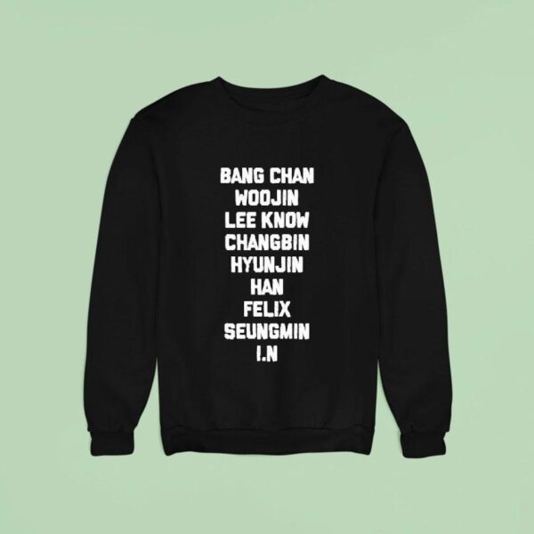 Bang Chan Woojin Lee Know Changbin Hyunjin Han Felix Seungmin I N Sweatshirt