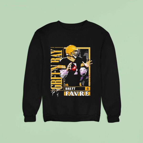Brett Favre Green Bay Quarterback Number Four Football Signature Sweatshirt
