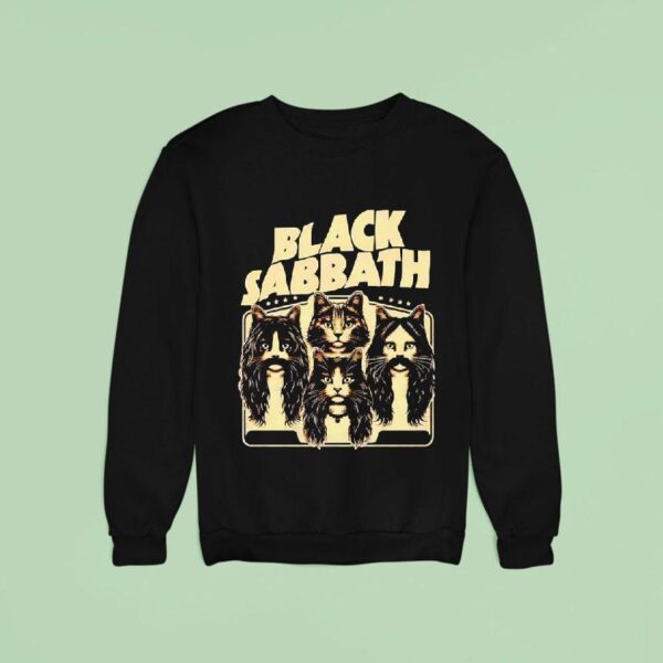 Cat Black Sabbath Metal Rock Band Sweatshirt