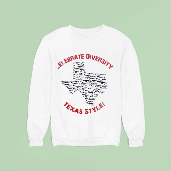 Celebrate Diversity Texas Style Map Sweatshirt