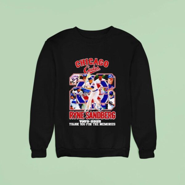 Chicago Cubs Ryne Sandberg Thank You For The Memories Sweatshirt