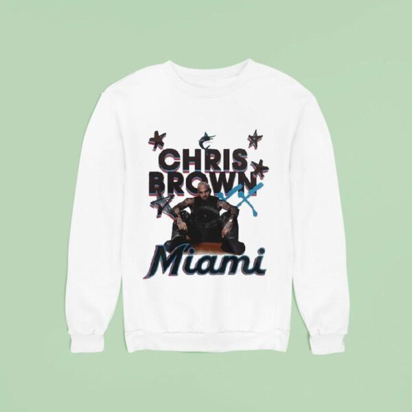 Chris Brown Miami Marlins Years Europe North America Tour Sweatshirt