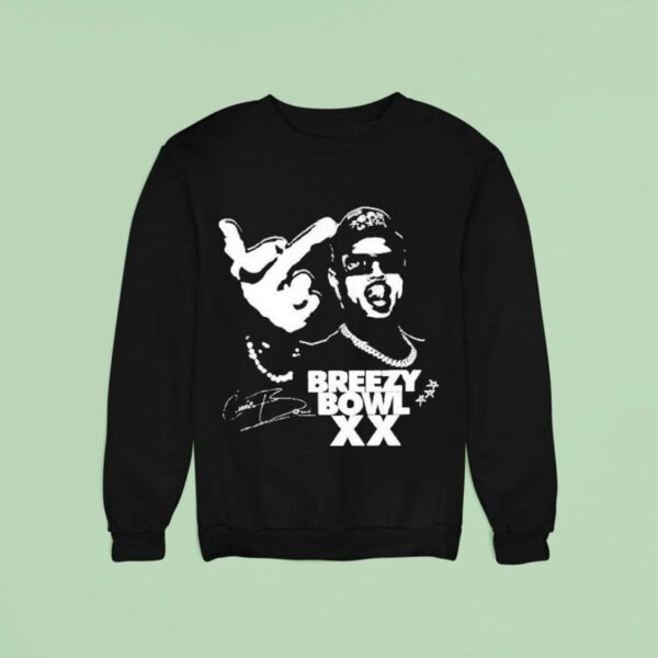 Chris Brown Tour Breezy Bowl Xx Middle Finger Sweatshirt