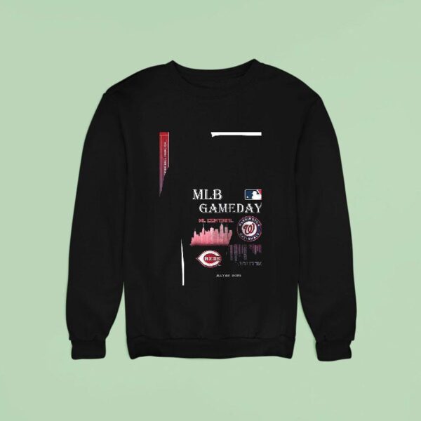 Cincinnati Reds Vs Washington Nationals Mlb Gameday Schedule Skyline City Sweatshirt
