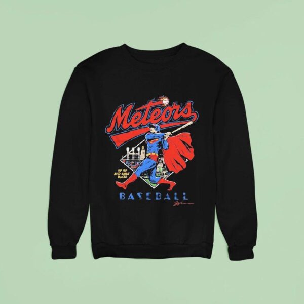 Cleveland Guardians Meteors Up Up And Away Back Superman Sweatshirt