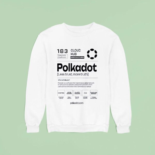 Cloud Hub Polkadot Less Trust More Truth Sweatshirt