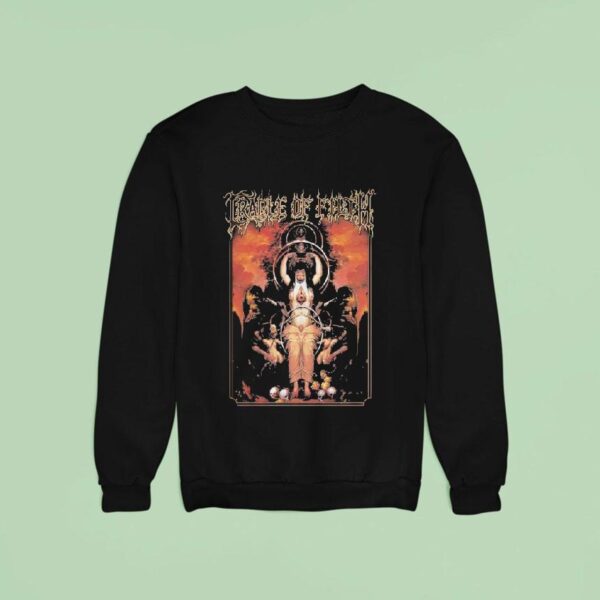 Cradle Of Filth She Comes With Malignant Perfection Mass Erection Temples Praise The Brazen Goddess Sweatshirt