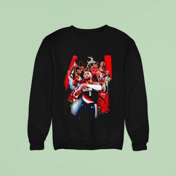 Damian Lillard Watch Portland Trail Blazers Basketball Sweatshirt