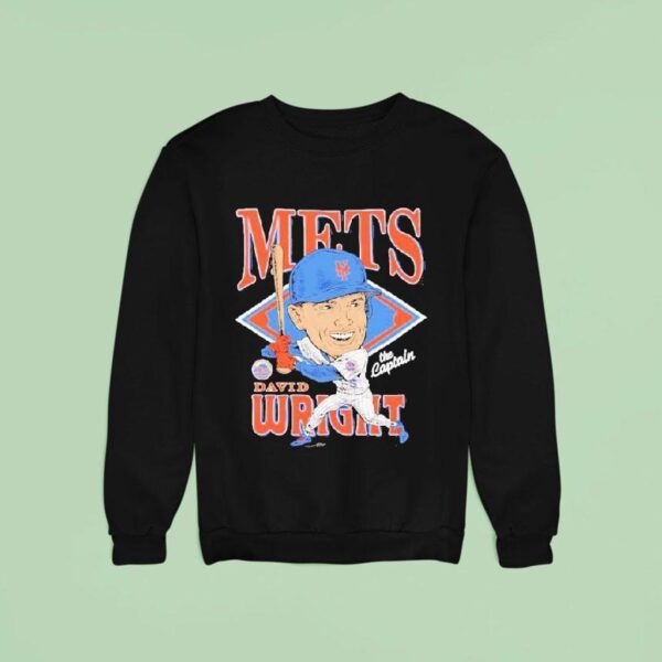 David Wright New York Mets Caricature Sweatshirt