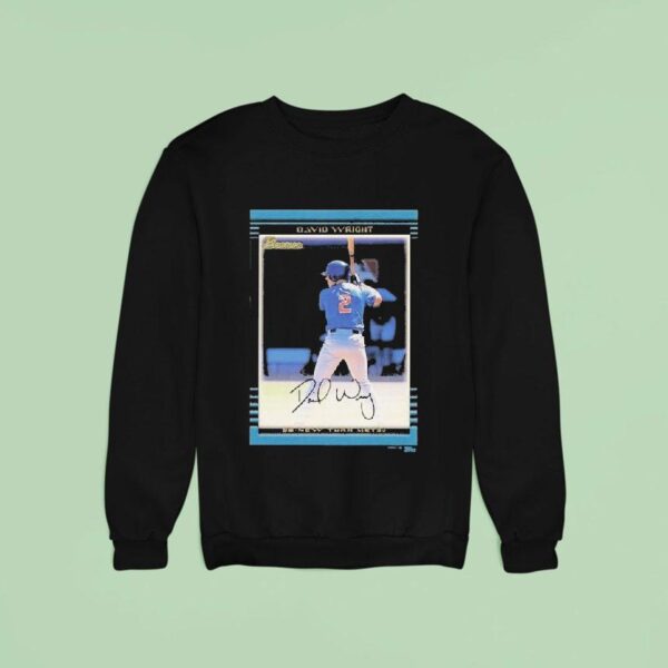 David Wright New York Mets Male Topps Baseball Card Player Sweatshirt