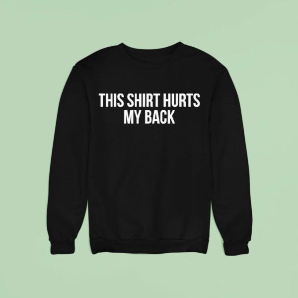 Demir Basceri This Hurts My Back Does It Hurt Your Back Sweatshirt