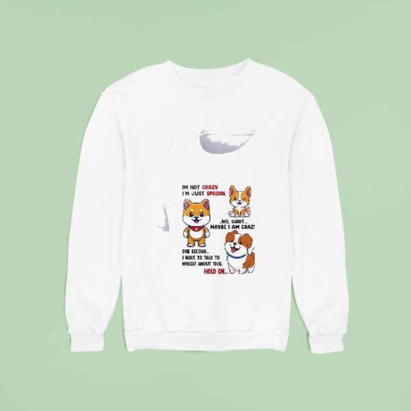 Dog Im Not Crazy I M Just Special No Wait Maybe I Am Crazy One Second Sweatshirt