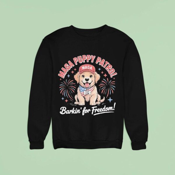 Dog Maga Puppy Patro Barkin For Freedom Usa Sweatshirt