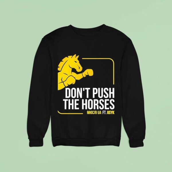 Don T Push The Horses Us Ft Usyk Sweatshirt