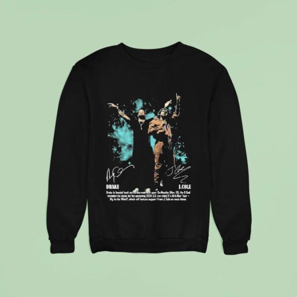 Drake J Cole It S All Blur Tour Sweatshirt