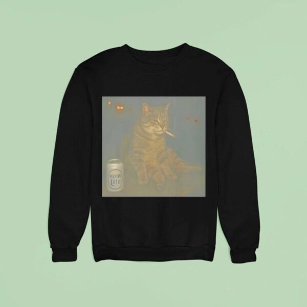Drunken Smoking Cat Meme Sweatshirt