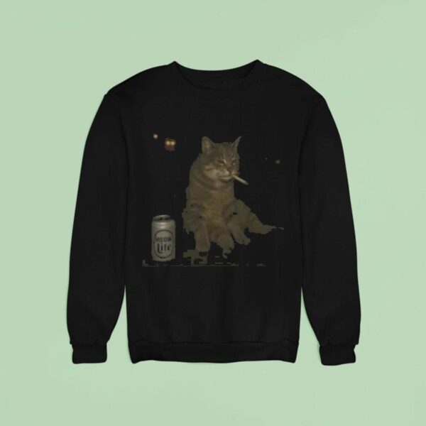 Drunken Smoking Cat Meow Life Sweatshirt
