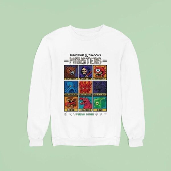 Dungeons Dragons Wizards Of The Coast Monster Select Menu Sweatshirt