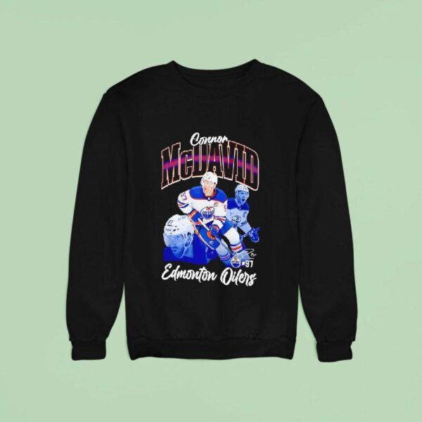 Edmonton Oilers Hockey Connor Mcdavid Signature Graphic Sweatshirt