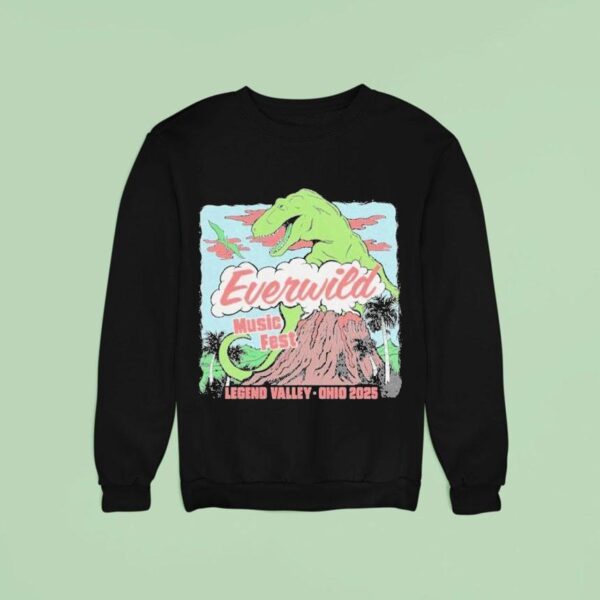 Everwild Music Fest Legend Valley Ohio Fight Or Flight Dinosaur Sweatshirt