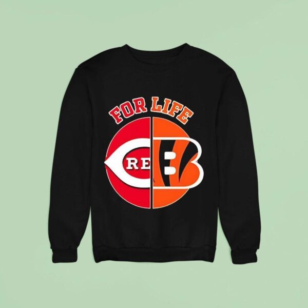 For Life Cincinnati Reds And Bengals Circle Logos Sweatshirt
