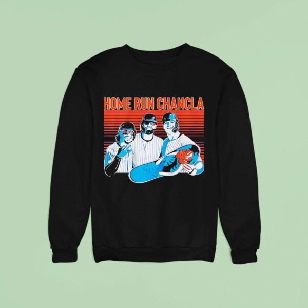 Francisco Lindor Brandon Nimmo And Pete Alonso Home Run Chancla New York Mets Baseball Sweatshirt