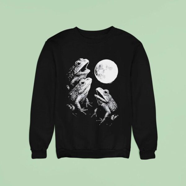 Frogs Howling To Moon Sweatshirt