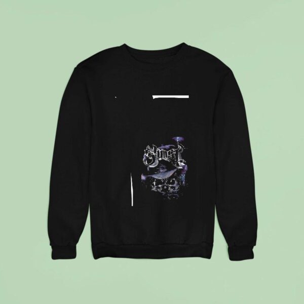 Ghost Skeletour World Tour Detroit Michigan Cross Sweatshirt