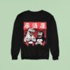 Godzilla And King Kong Enjoying Sake At The Bar Sweatshirt