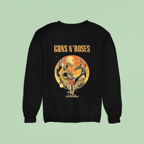 Guns N Roses World Tour July At Sofia Bulgaria Vasil Levski National Stadium Event Dragon Sweatshirt