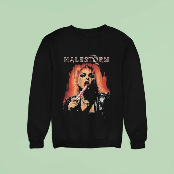 Halestorm Don T Forget To Smile In Your Blood On Me Knife Sweatshirt