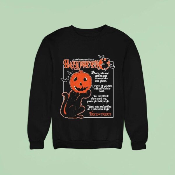 Halloween Black Cats And Goblins Sweatshirt