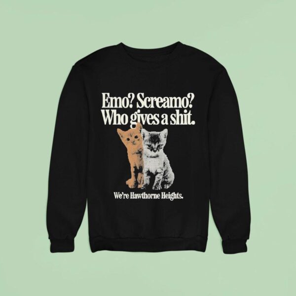 Hawthorne Heights Emo Screamo Who Gives A Shit We Re Cats Sweatshirt