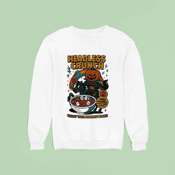 Headless Crunch Free Pumpkin Head Prize Inside Halloween Sweatshirt