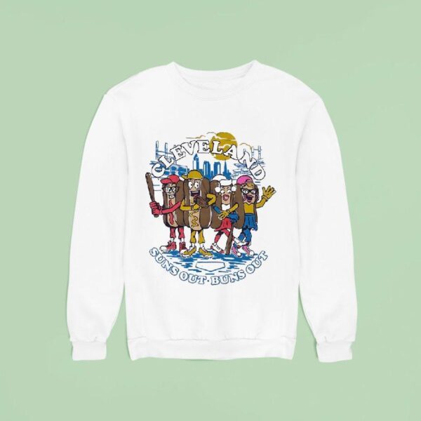 Hotdog Cleveland Suns Out Buns Out Baseball Sweatshirt