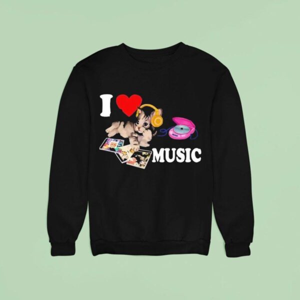I Love Music Cat Sweatshirt