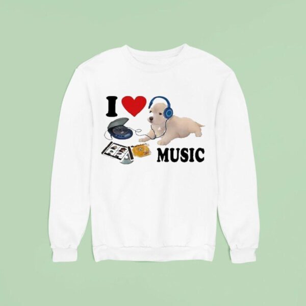 I Love Music Dog Sweatshirt