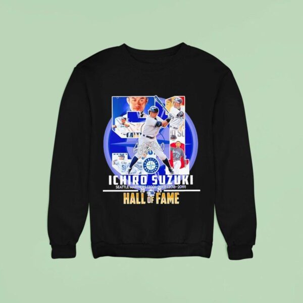 Ichiro Suzuki Seattle Mariners Hall Of Fame Signature Sweatshirt