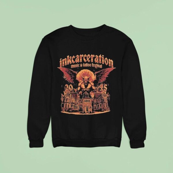 Inkcarceration Looming Gargoyle For Mansfield Ohio On July Th Th Americas Rock And Metal Tattoo Festival Sweatshirt