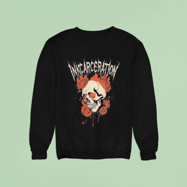 Inkcarceration Mansfield Ohio Deathbed On July Th Th Americas Rock And Metal Tattoo Festival Skull Roses Sweatshirt