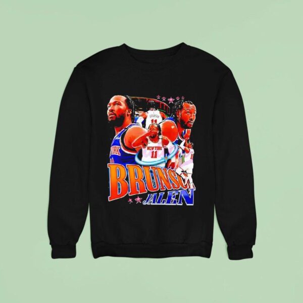 Jalen Brunson New York Knicks Vintage Basketball Ar Sweatshirt