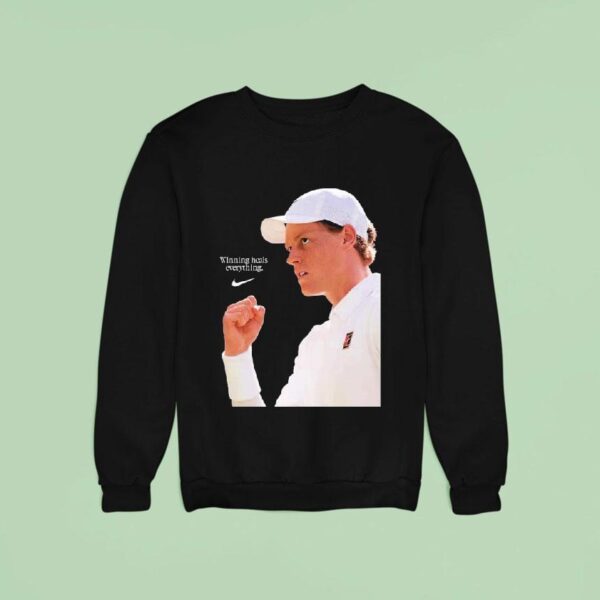 Jannik Sinner Winning Heals Everything Nike X Wimbledon Champions Rules The Grass In London And Makes It Four Grand Slams Sweatshirt